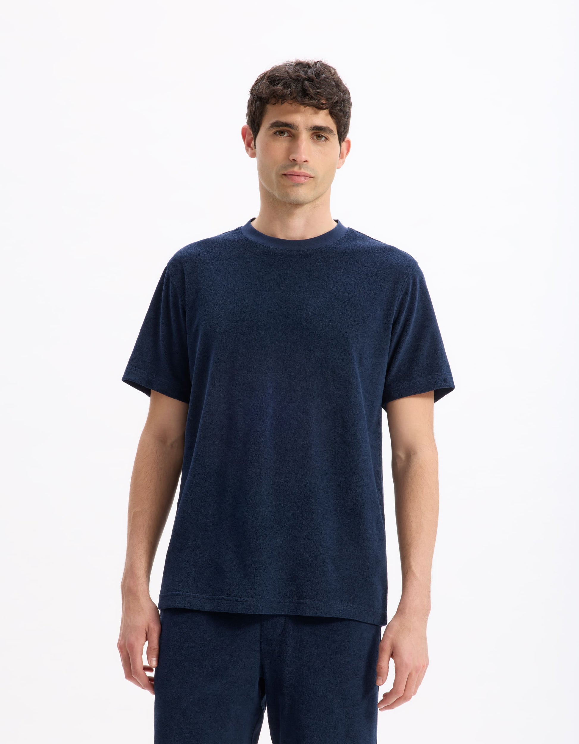Lespongi Navy Short Sleeves Tshirt Celio