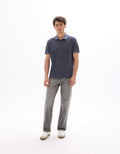 MELUNE Short sleeves Polo-grey blue mel Celio