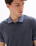 MELUNE Short sleeves Polo-grey blue mel Celio