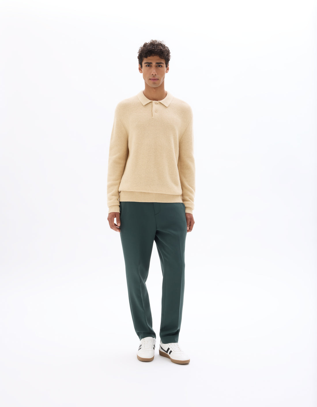 Meroli Beige Crew Neck Jumper