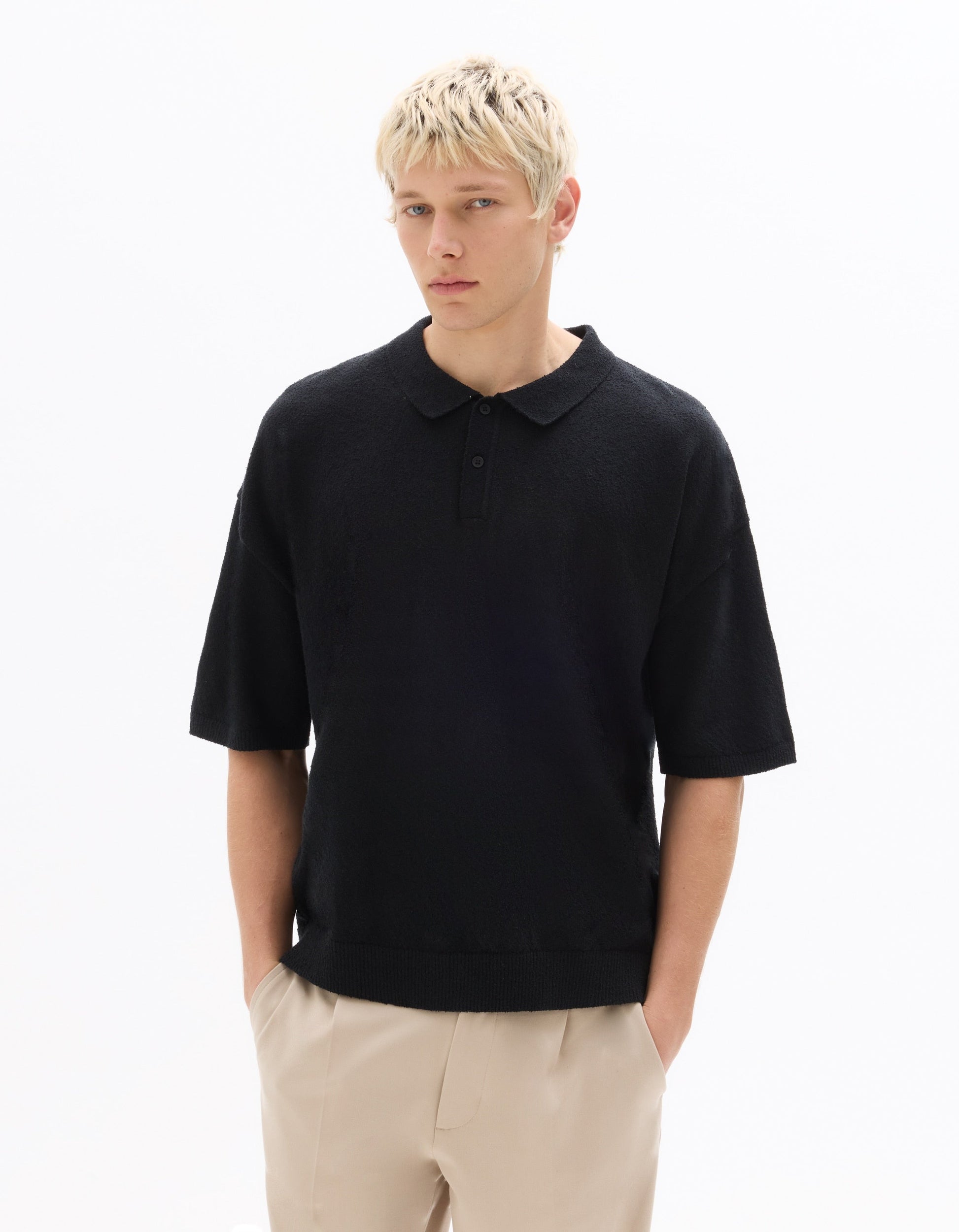 Nebouclet Black Short Sleeves Polo Celio