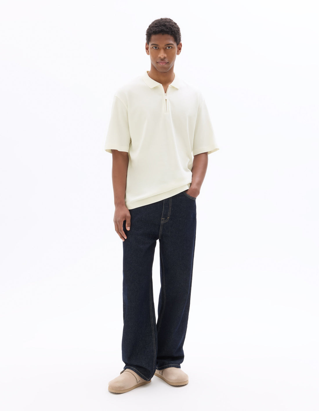 Nessimo White Short Sleeves Polo Celio