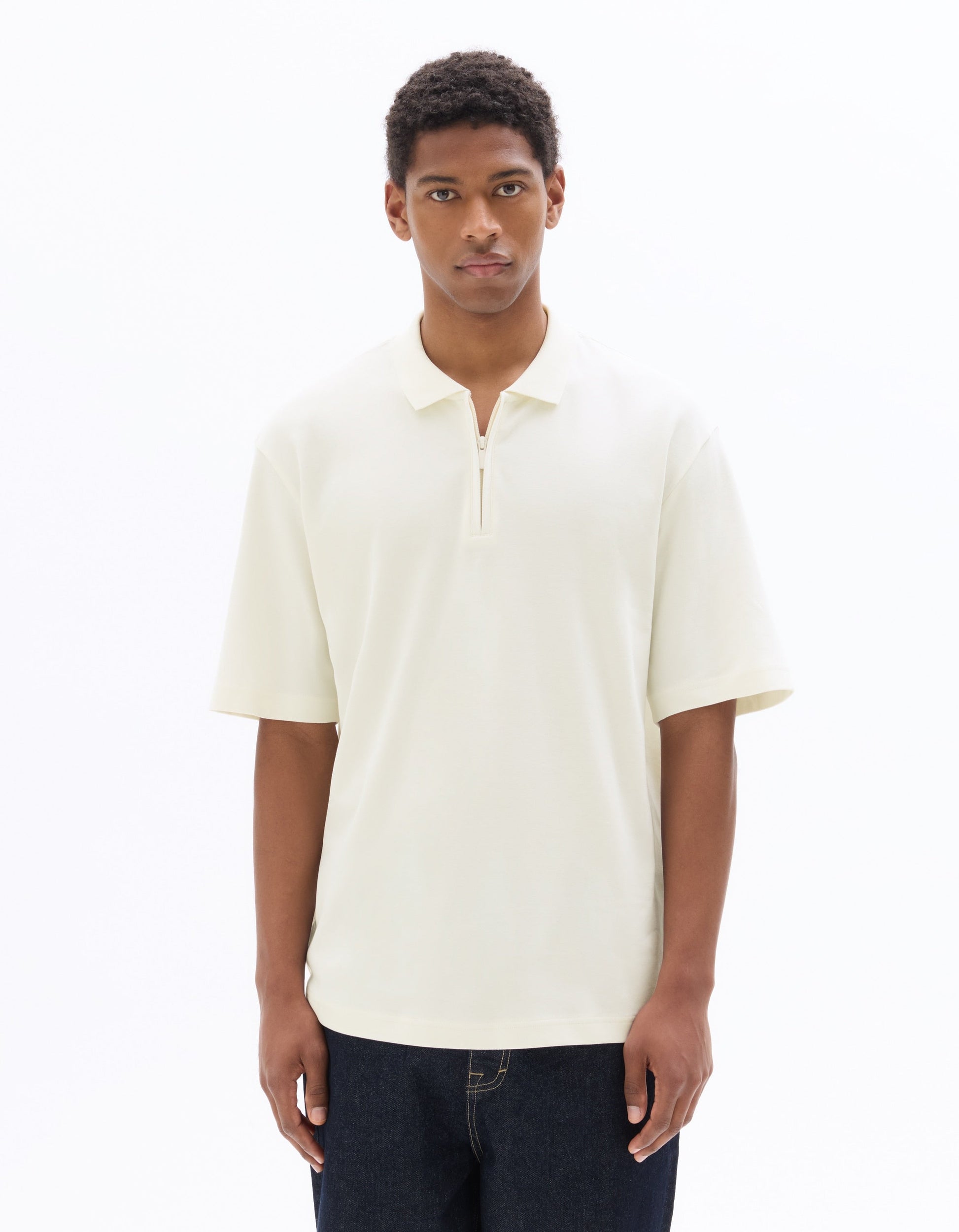 Nessimo White Short Sleeves Polo Celio