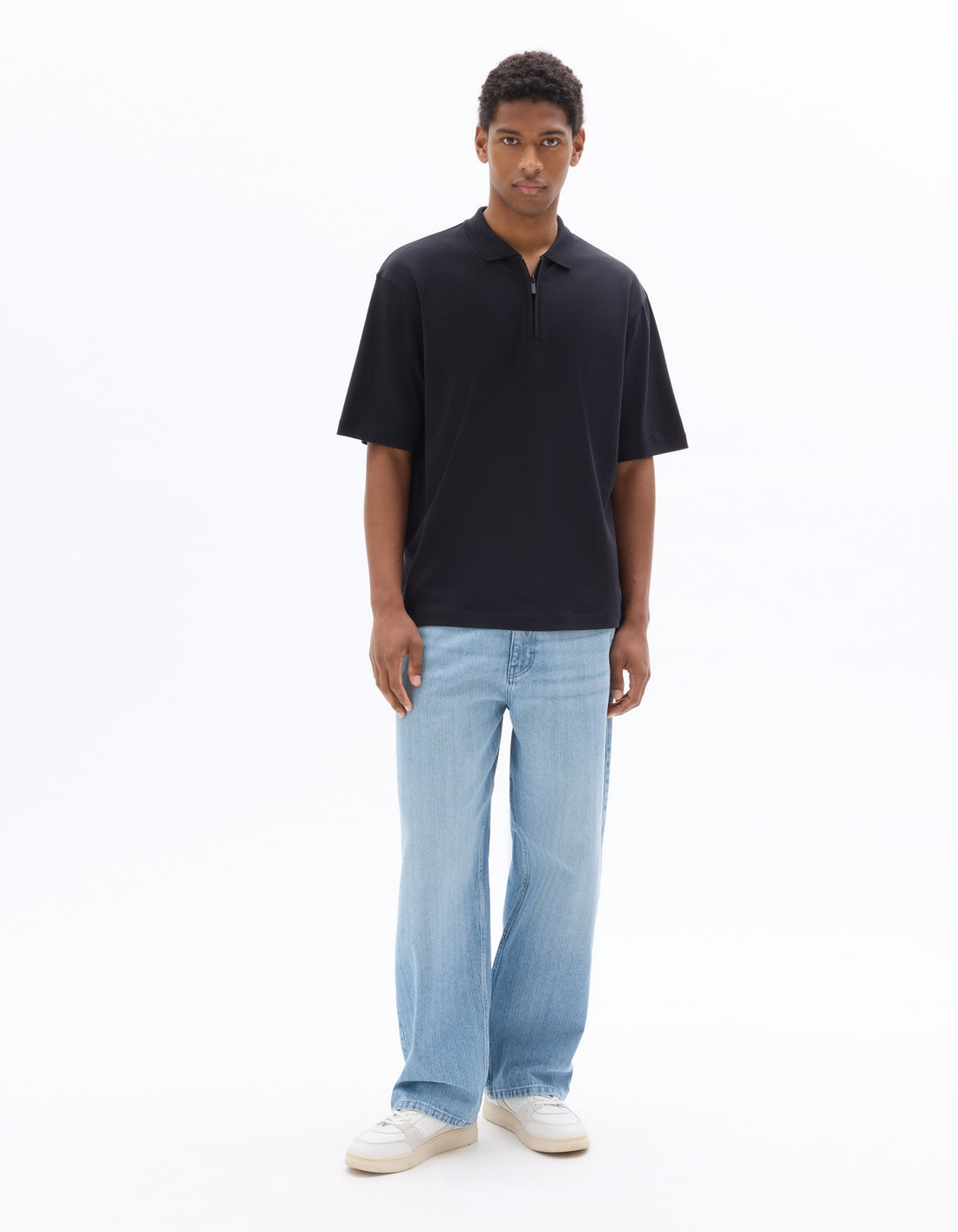 Nessimo Black Short Sleeves Polo Celio