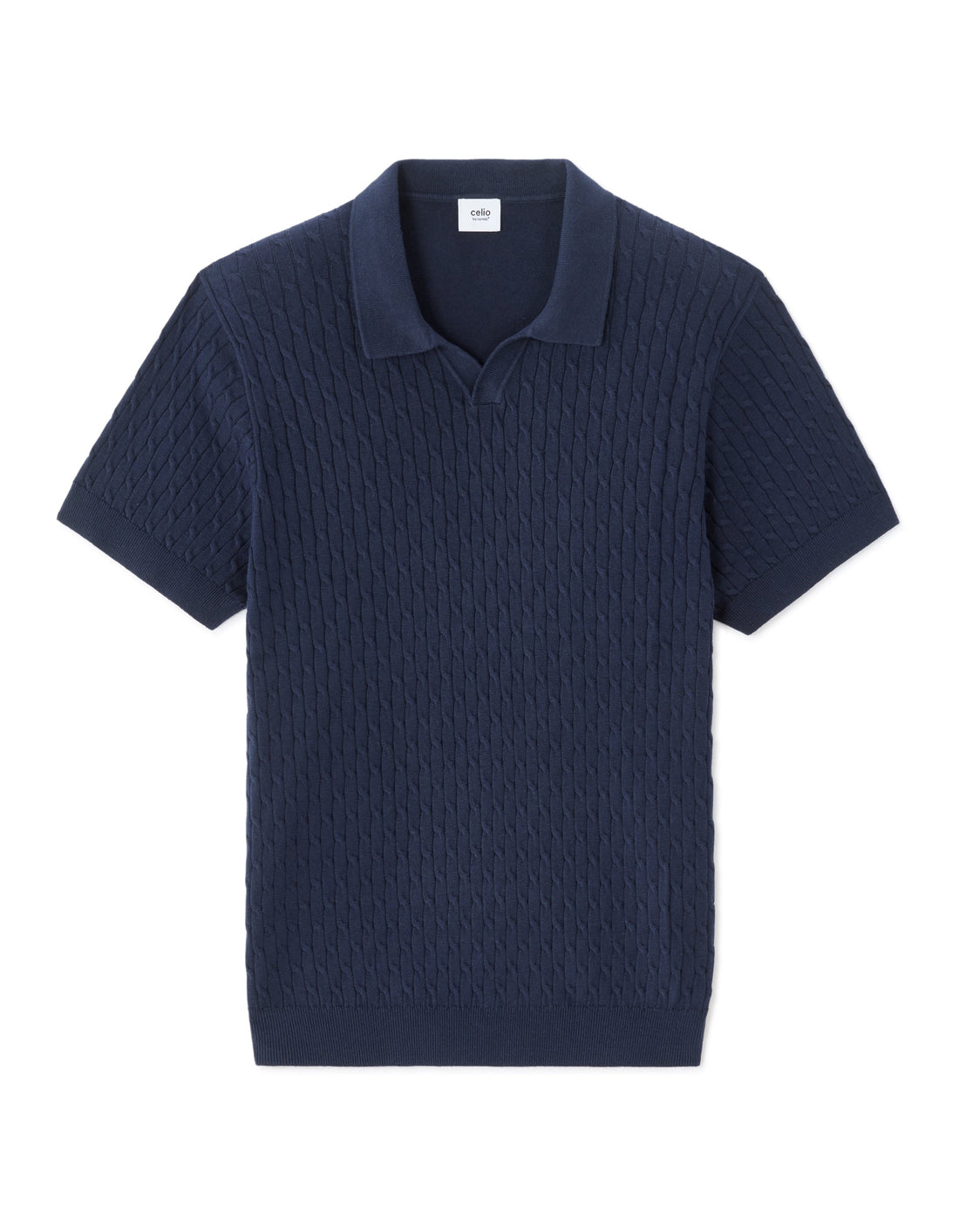 Necable Navy Short Sleeves Polo Celio