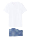 Pajama T-shirt and Shorts Set, 100% Cotton Celio