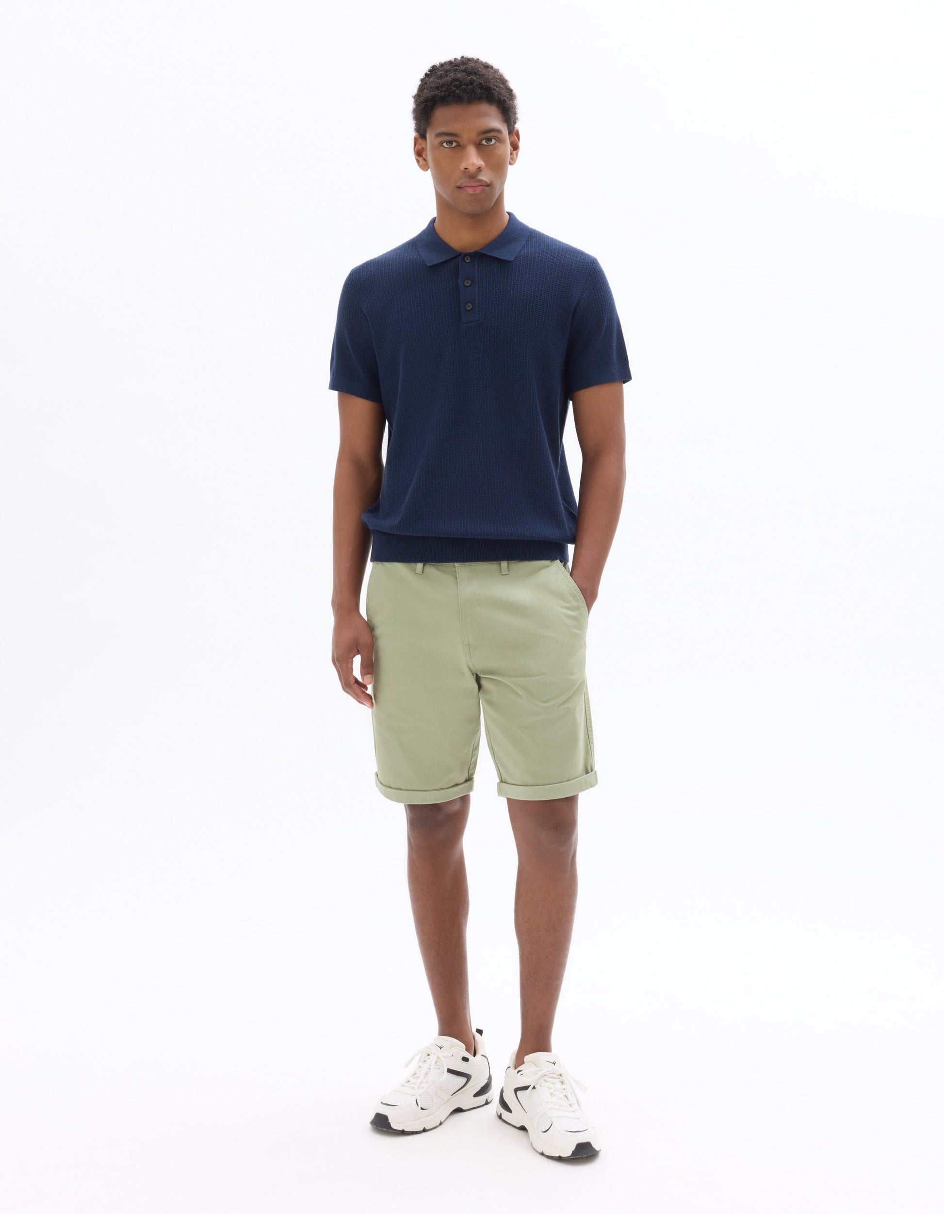 Nenur Navy Short Sleeves Polo Celio