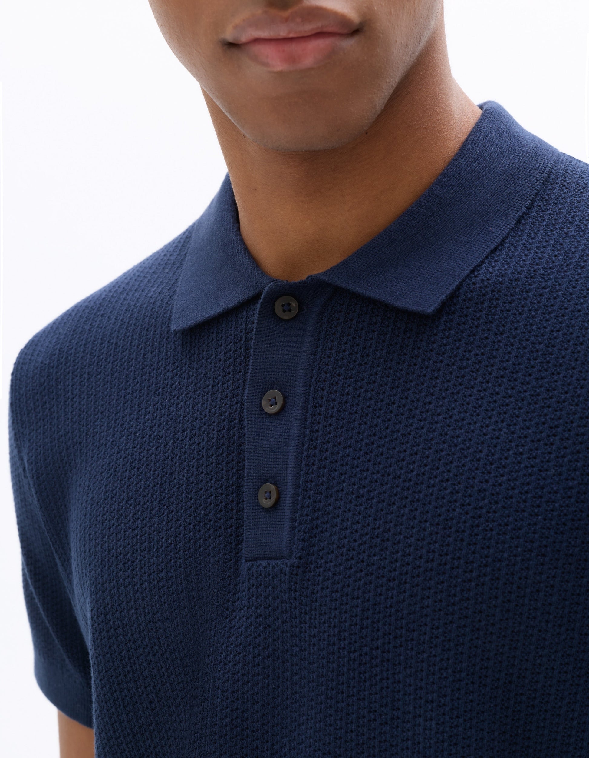Nenur Navy Short Sleeves Polo Celio