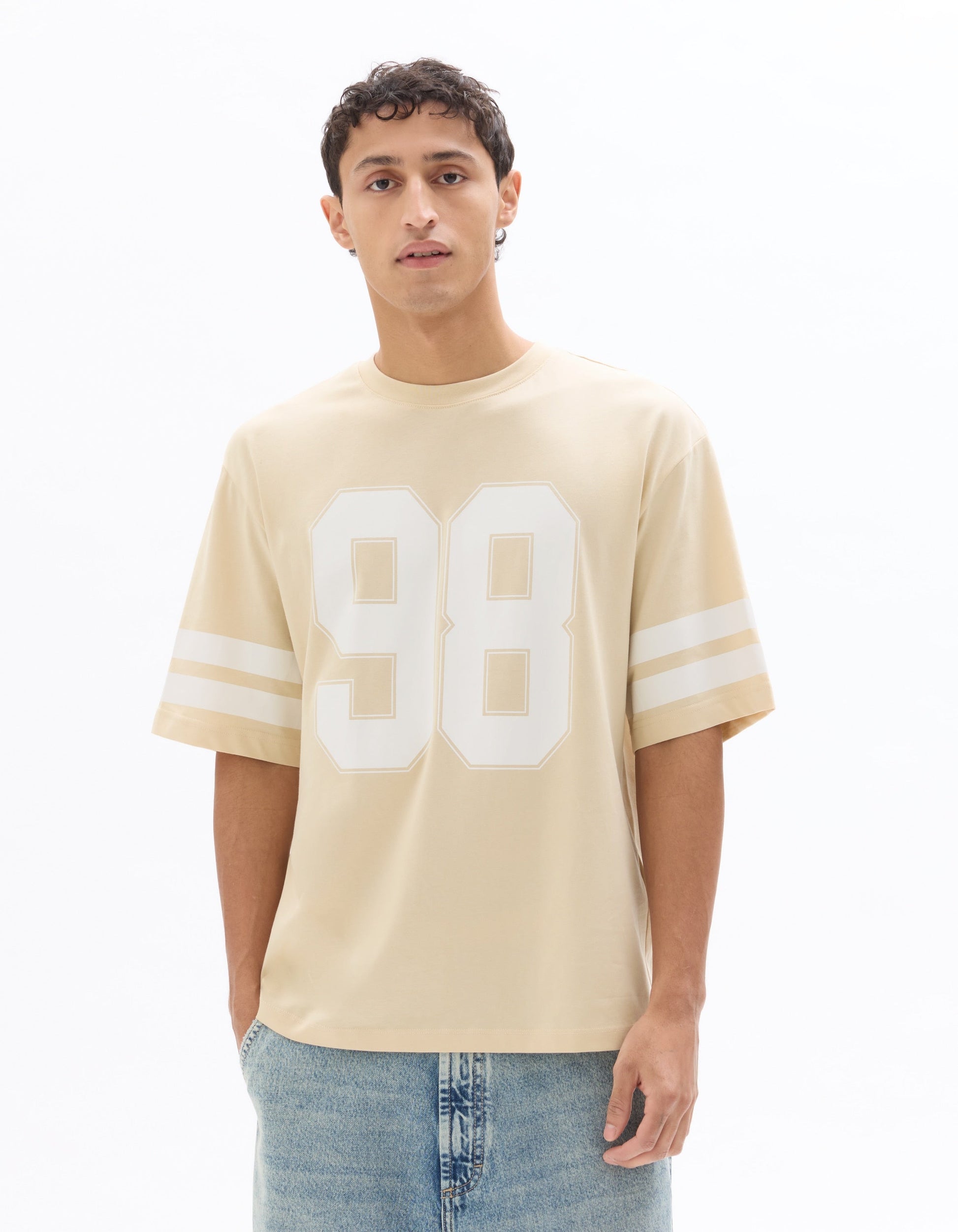 Nexso Beige Short Sleeves Tshirt Celio