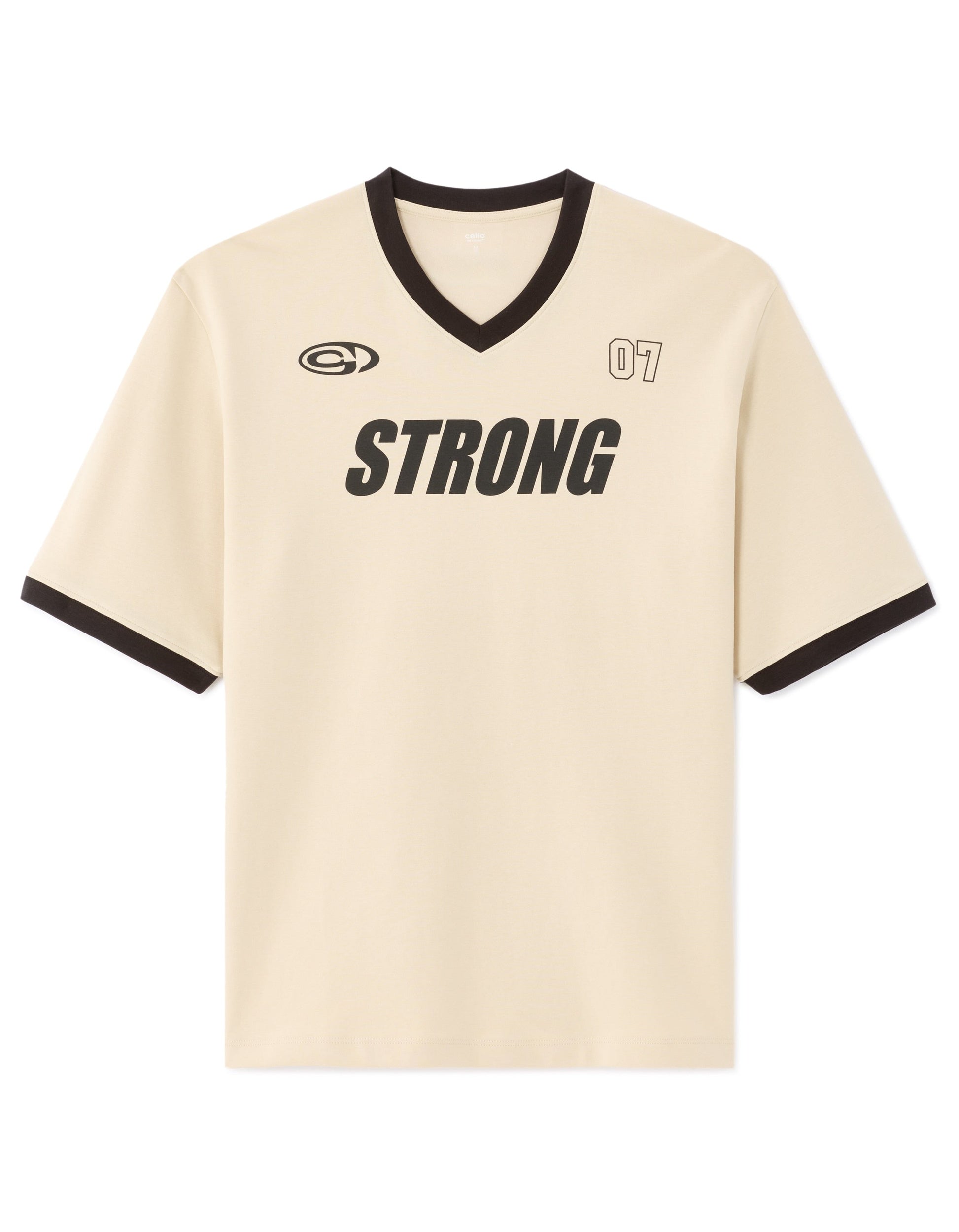 Nexsocer Beige Short Sleeves Tshirt Celio
