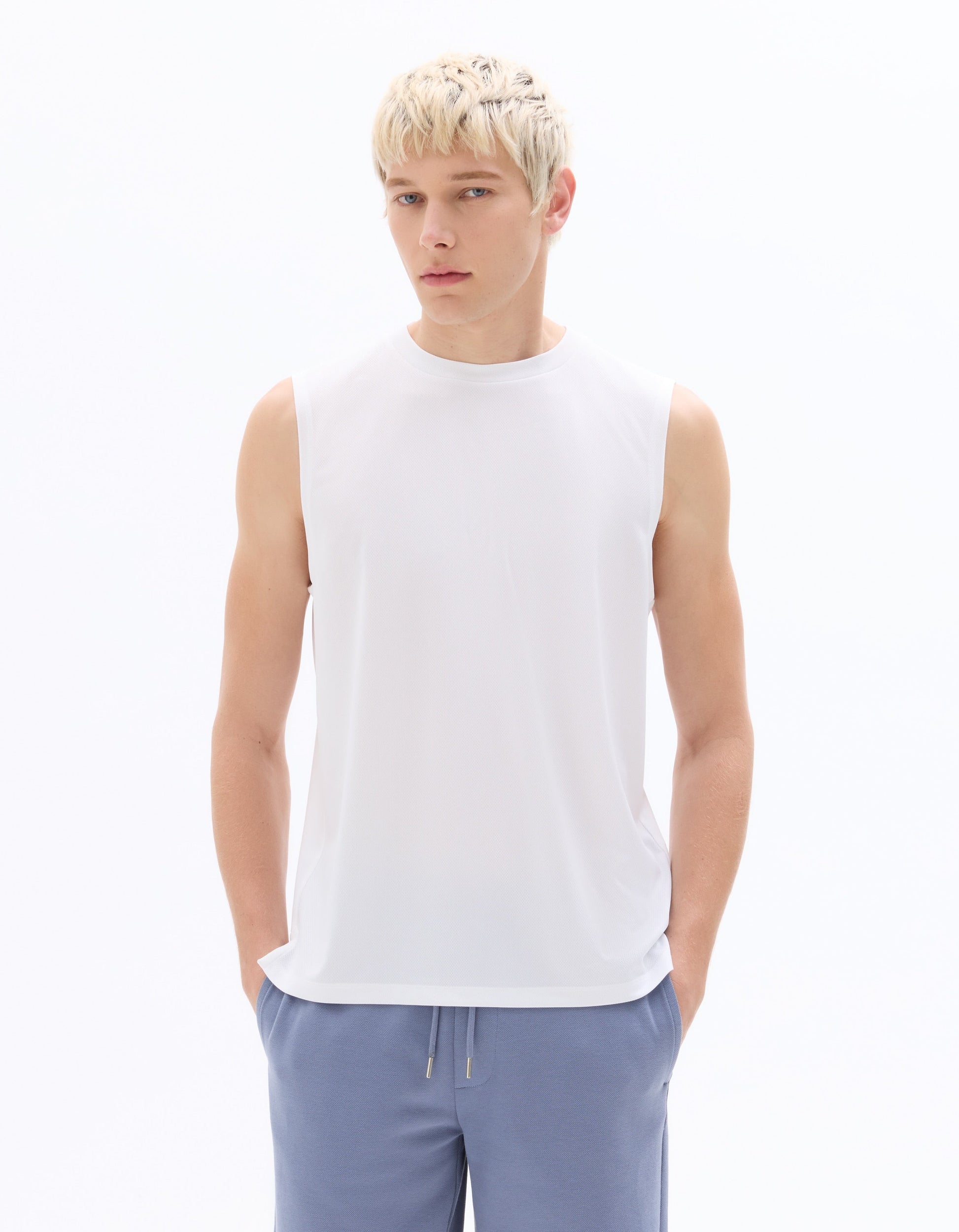 Netankesh White Singlet Celio