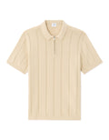 Striped zip-neck polo Celio