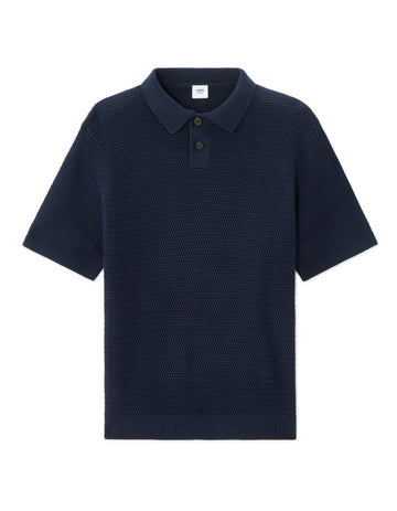 Regular Fit 100% Cotton Waffle Knit Polo Celio