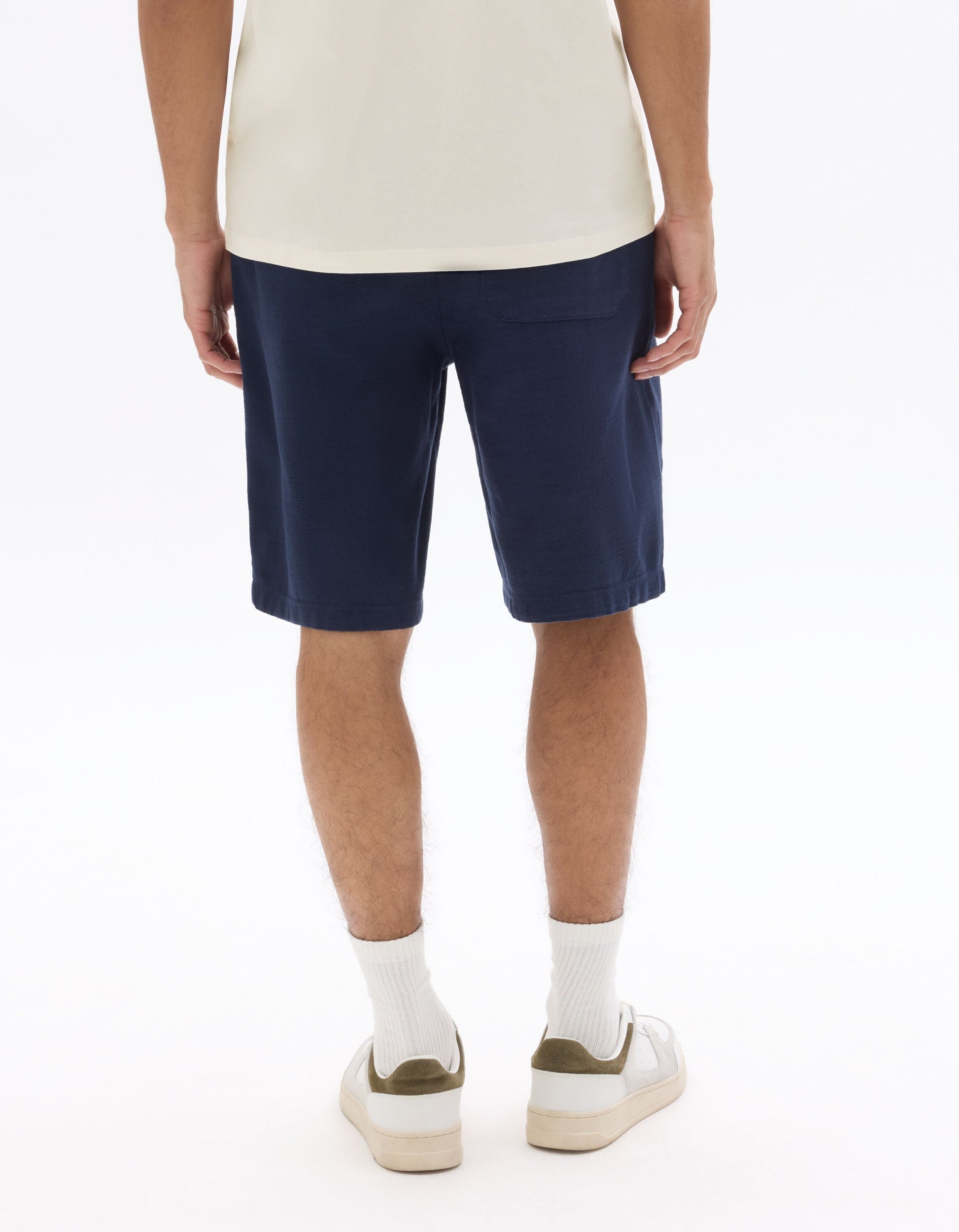 Textured 100% Cotton Bermuda Shorts Celio
