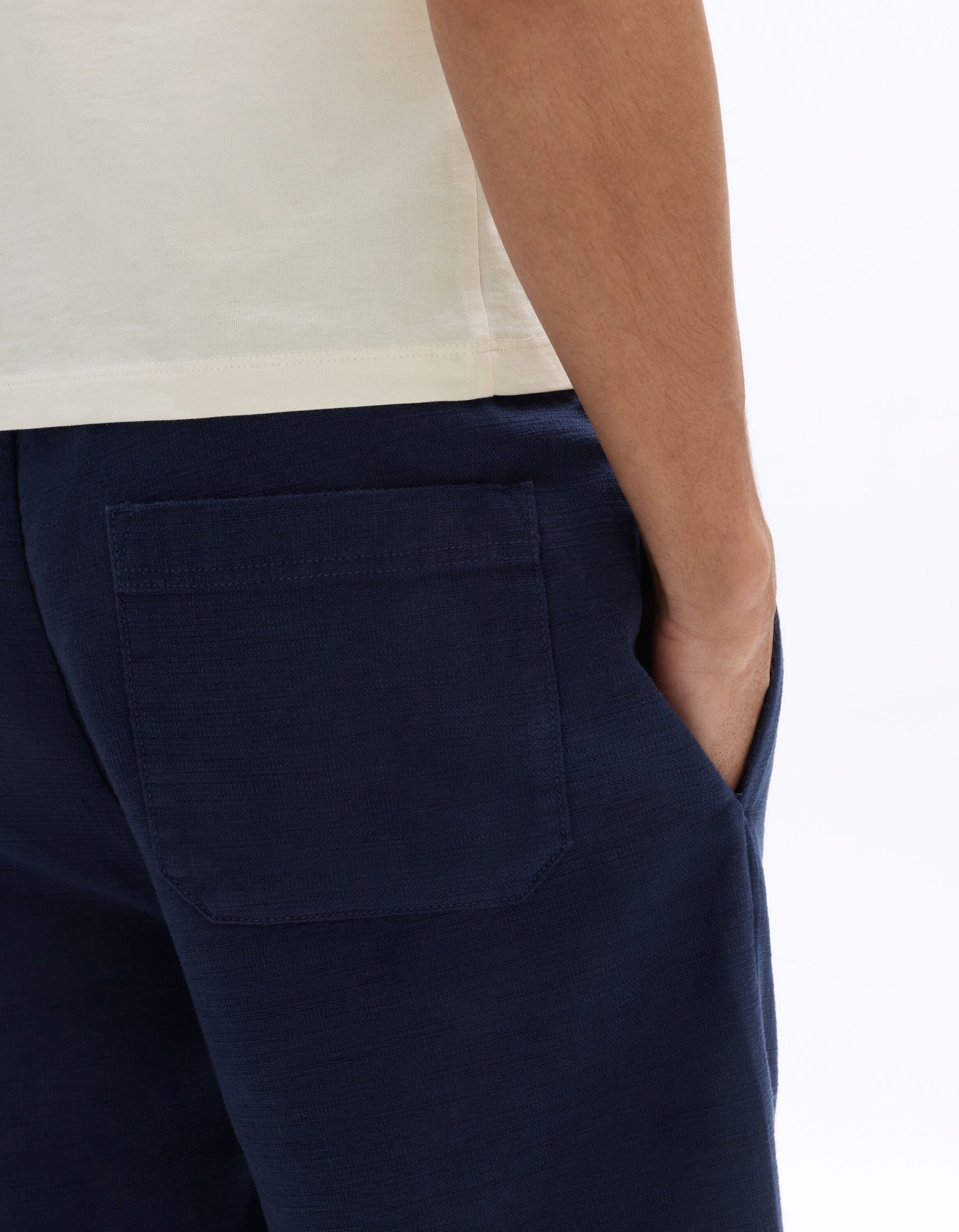Textured 100% Cotton Bermuda Shorts Celio