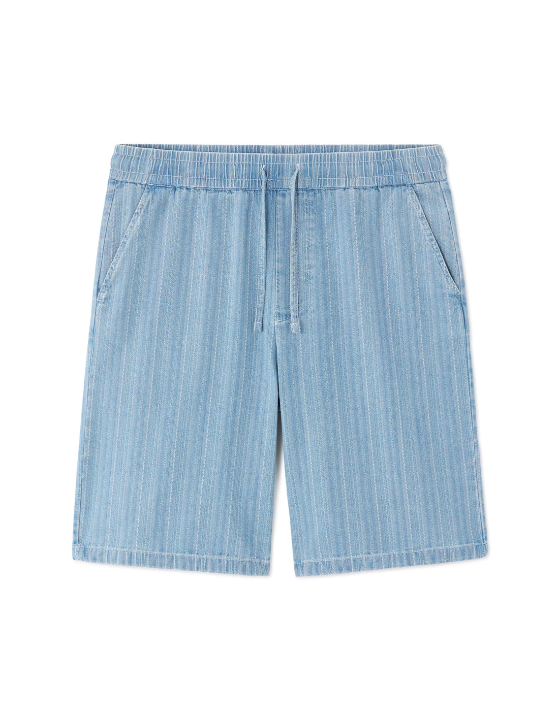 Loose striped denim Bermuda shorts Celio