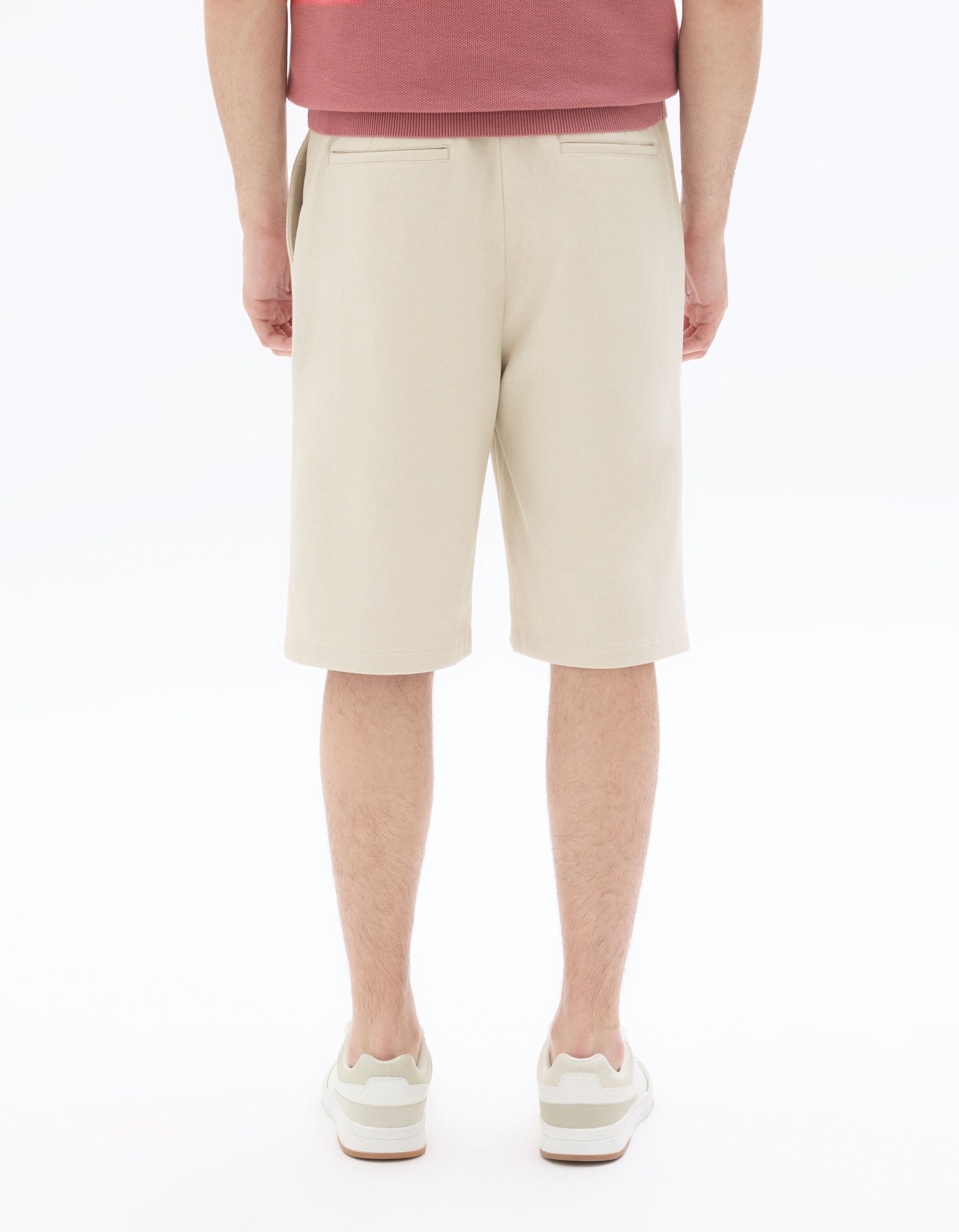 Loose twill-effect knit Bermuda shorts Celio