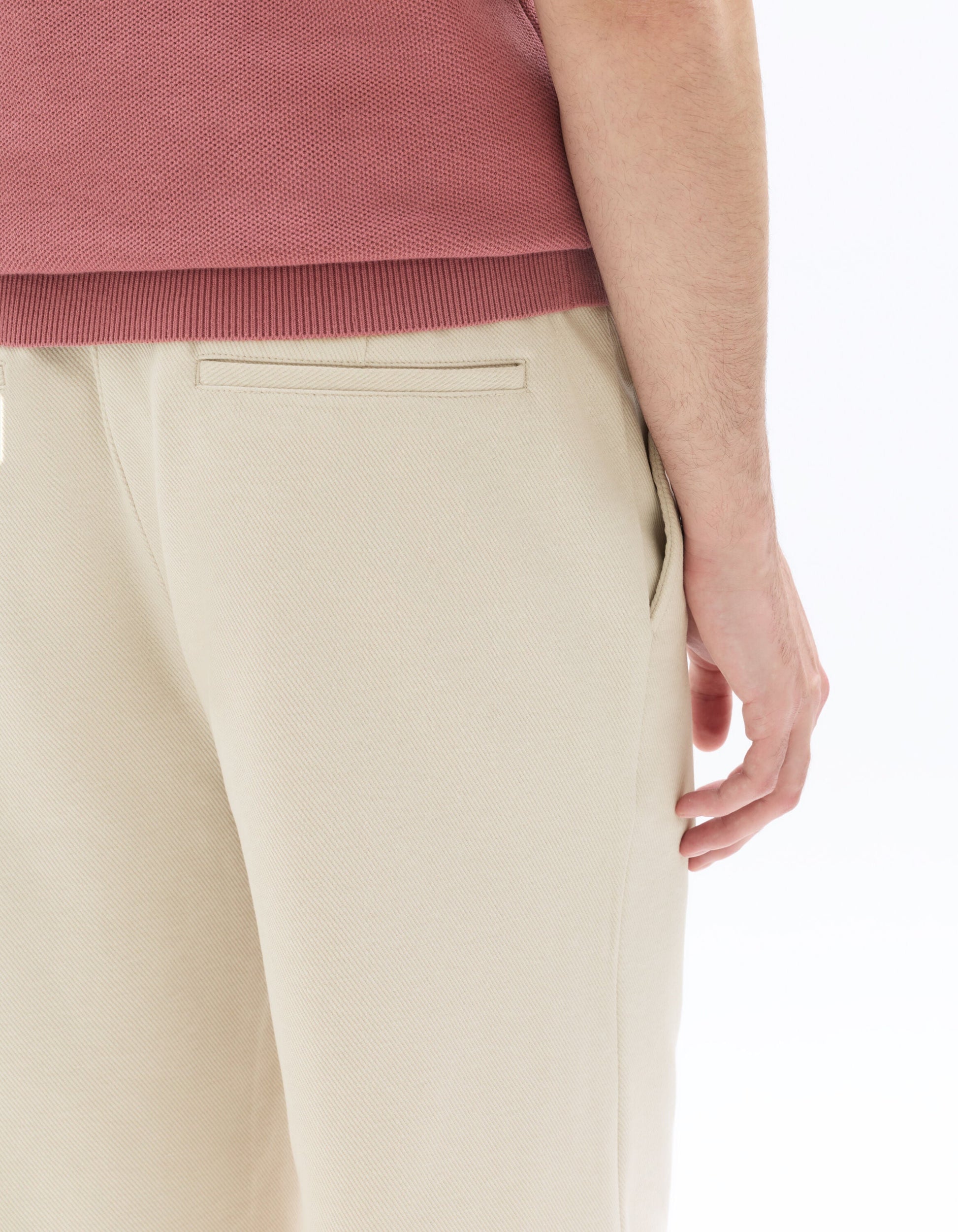 Loose twill-effect knit Bermuda shorts Celio