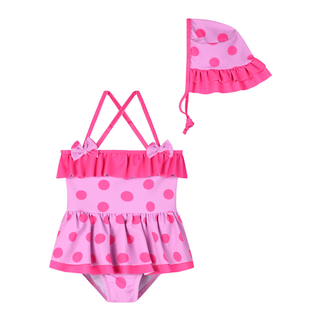 One piece swim suit with bonnet for girls Energiers