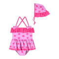 One piece swim suit with bonnet for girls Energiers