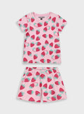 Multi Pyjama Set With Print For Girls Energiers