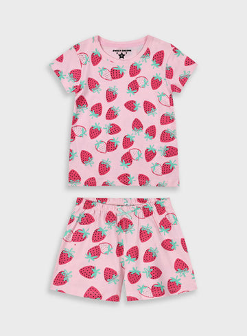Multi Pyjama Set With Print For Girls Energiers