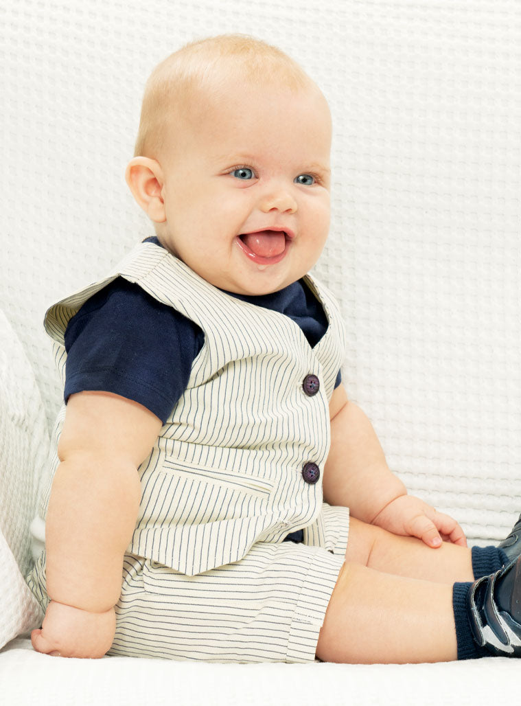 Stripped Print 3 PCS INFANT'S SET