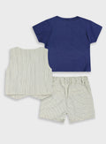 Stripped Print 3 PCS INFANT'S SET