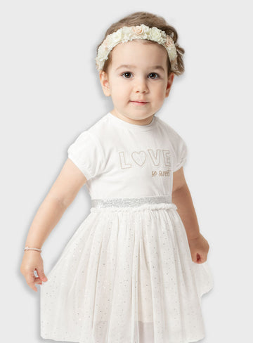 Boutique short sleeved dress with glitter print Energiers