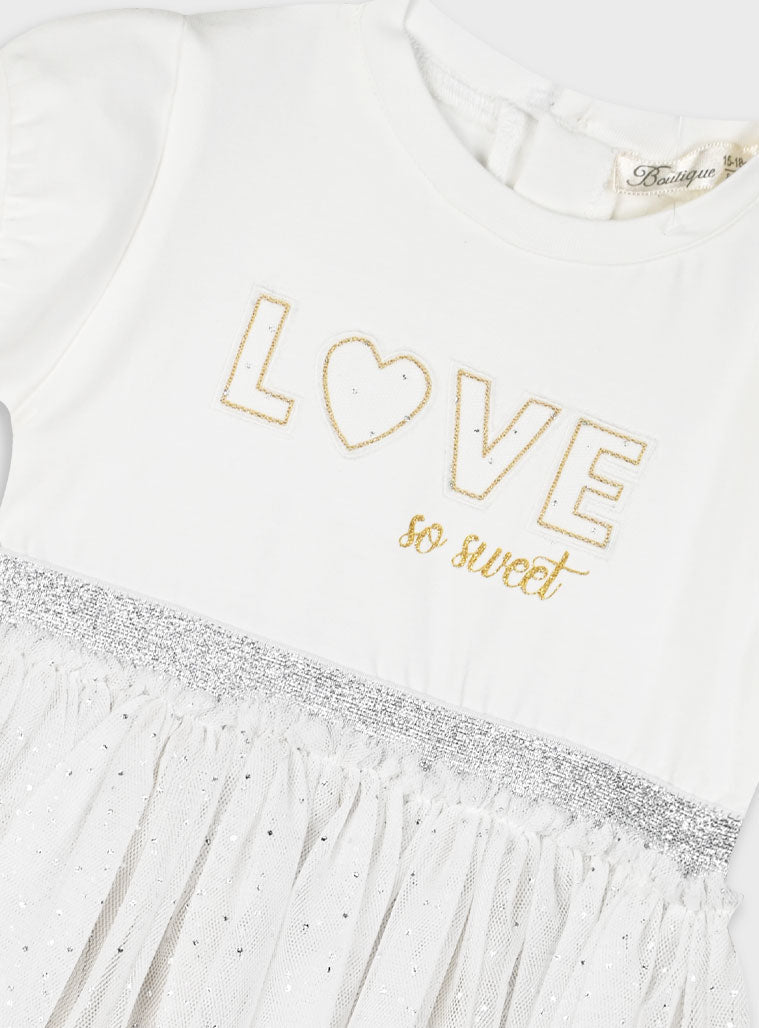 Boutique short sleeved dress with glitter print Energiers