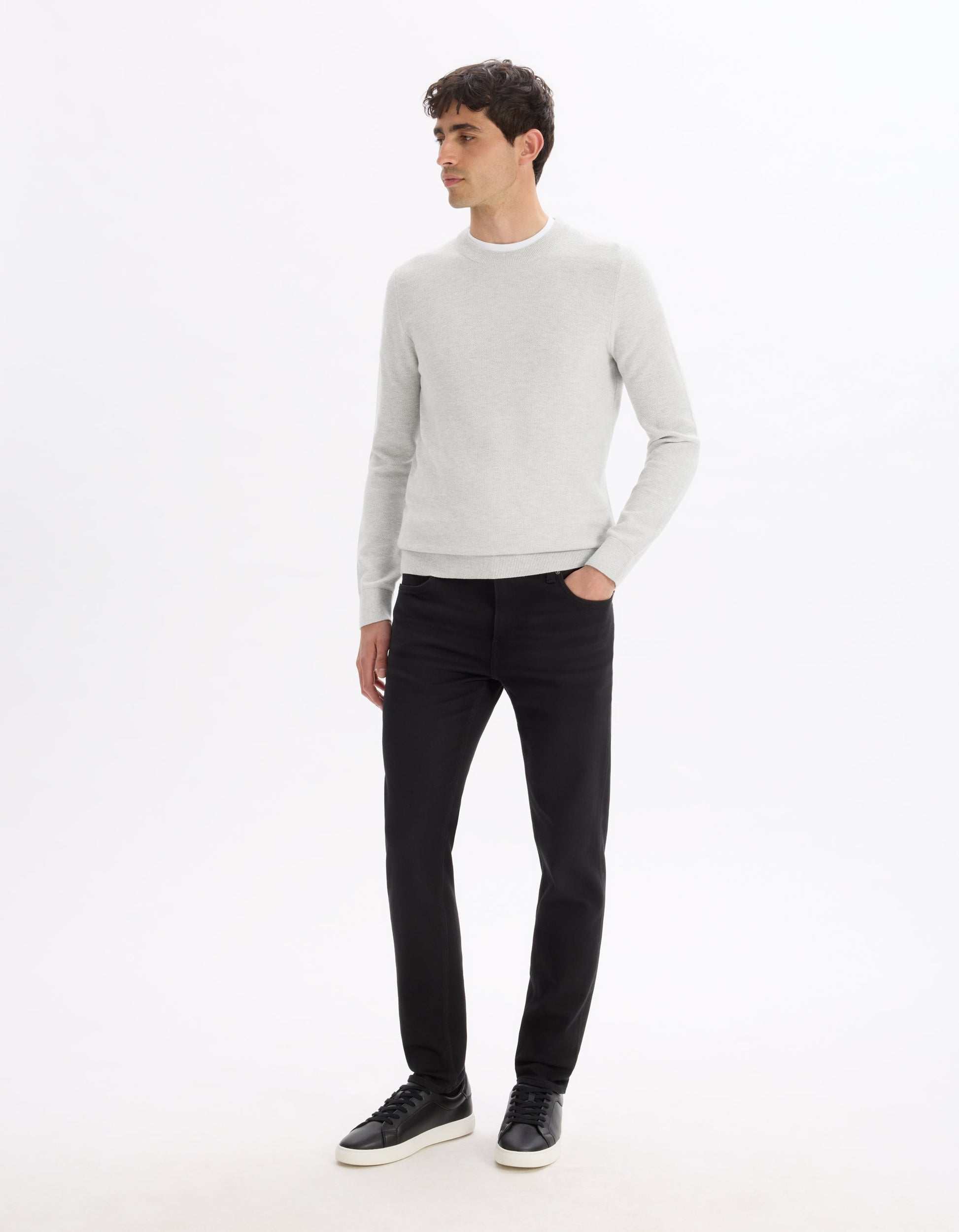 pull col rond 100% coton basique