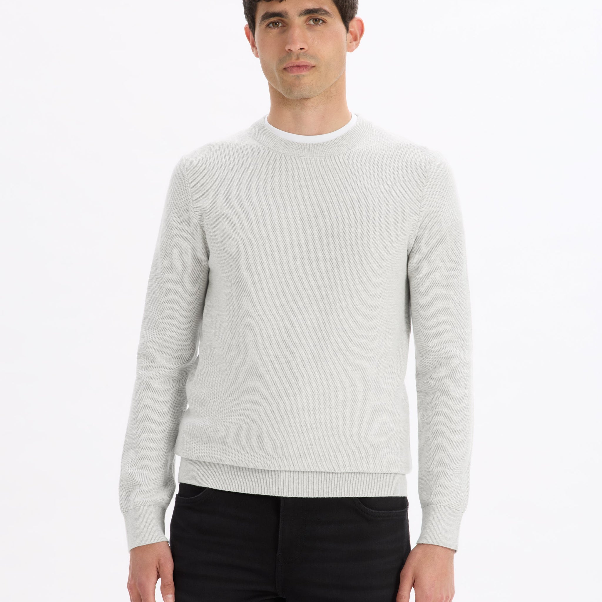 pull col rond 100% coton basique