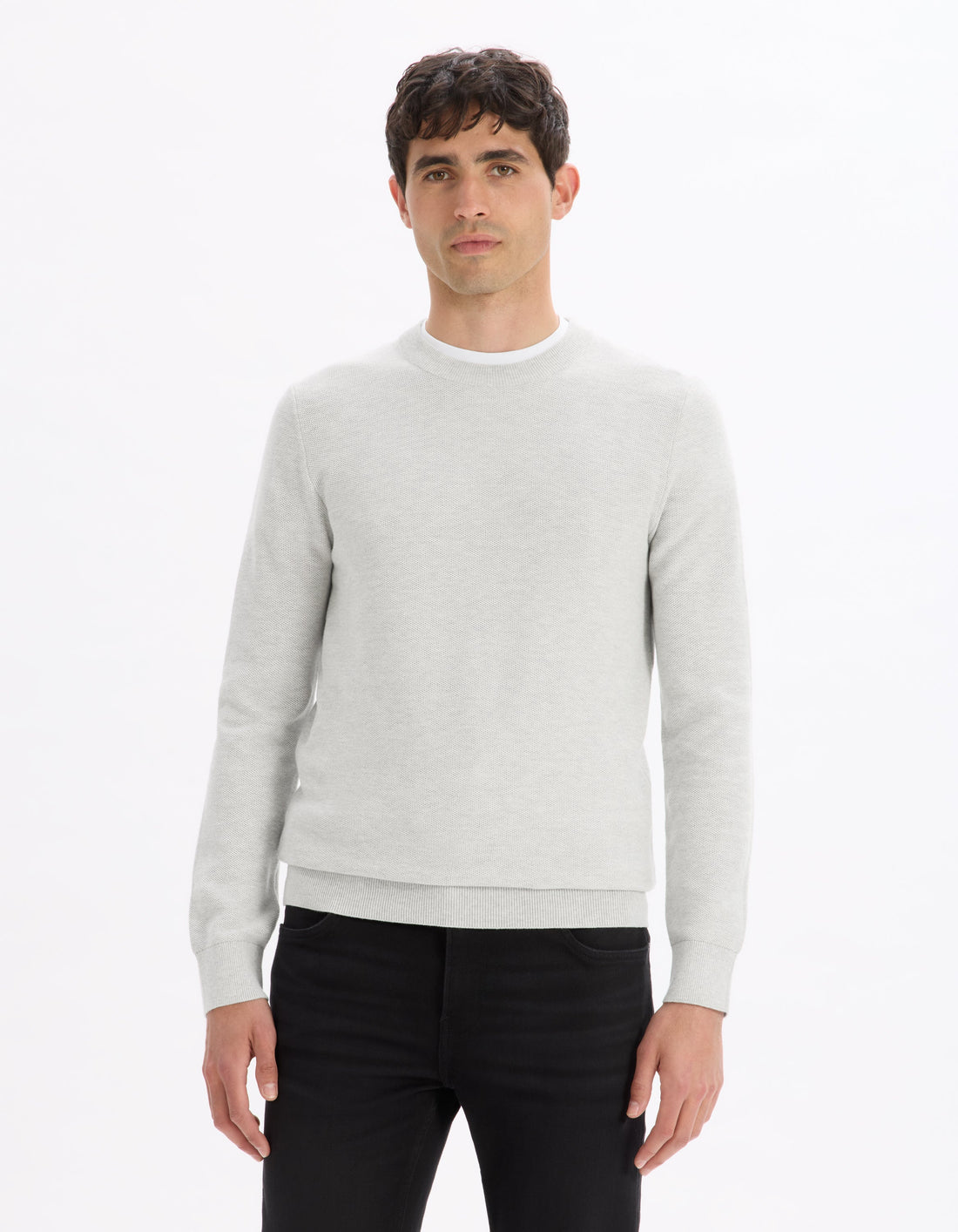 pull col rond 100% coton basique