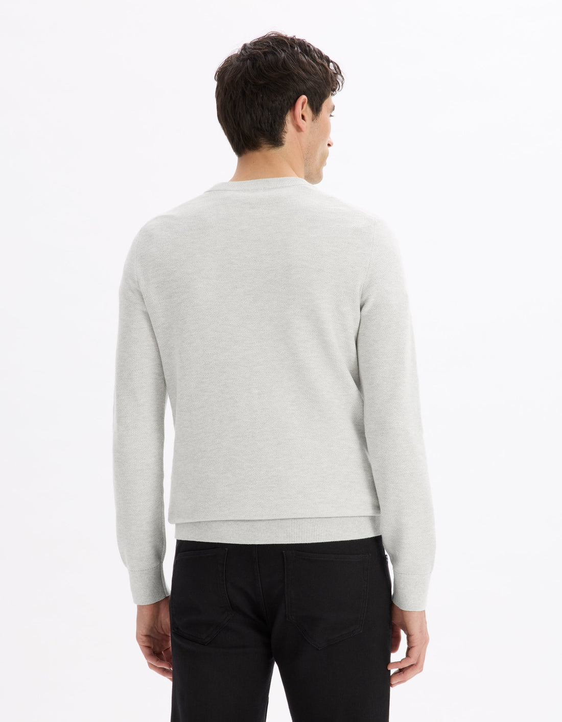 pull col rond 100% coton basique