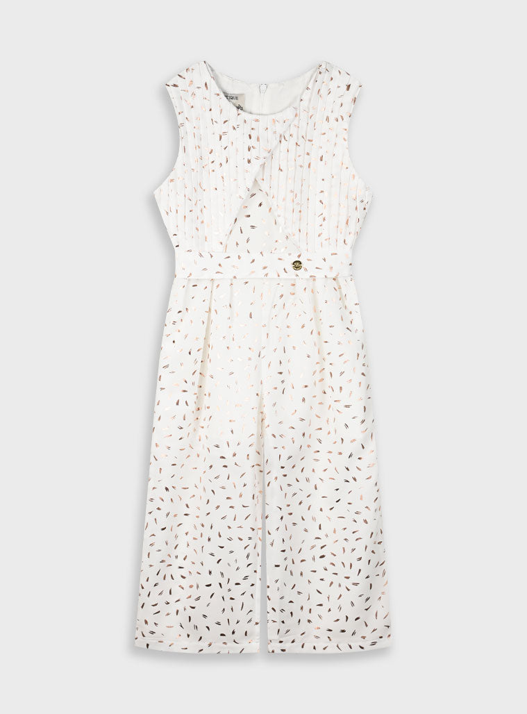 Ecru GIRL'S JUMPSUIT