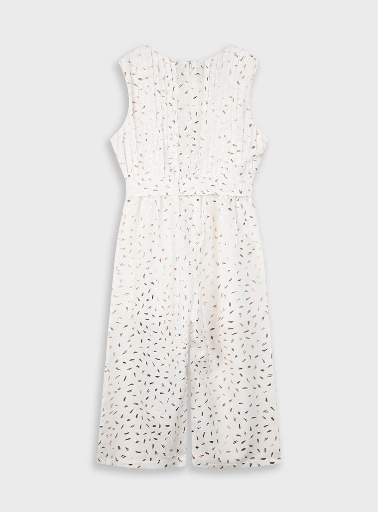 Ecru GIRL'S JUMPSUIT