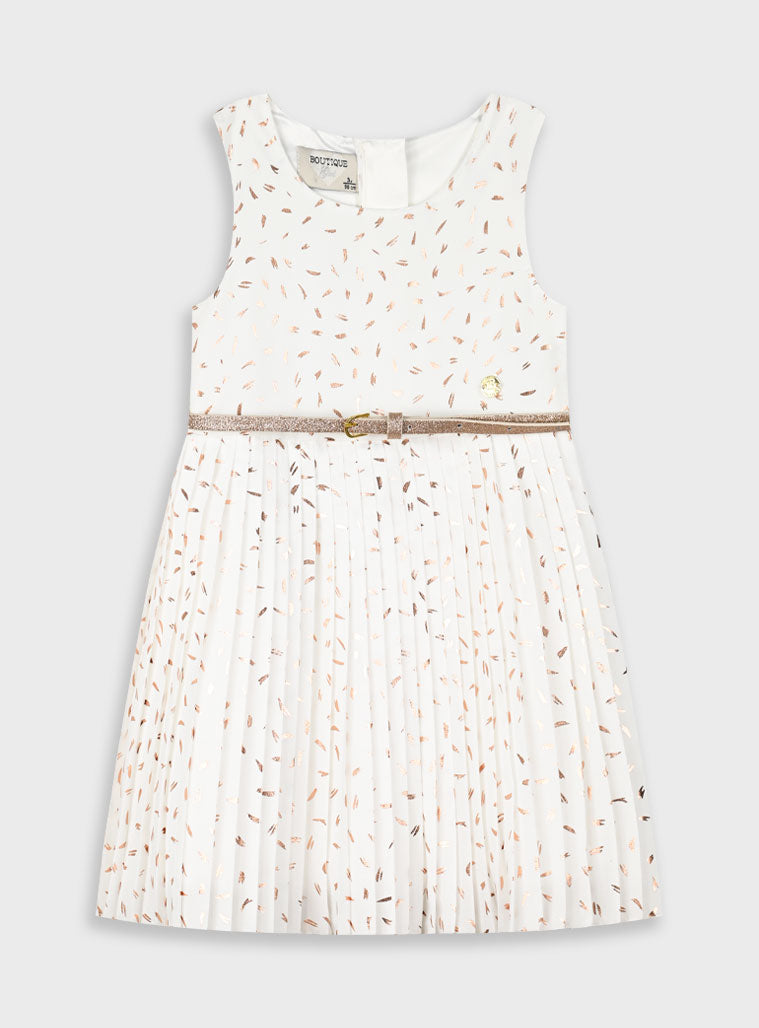 Ecru GIRL'S DRESS