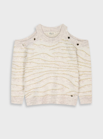 Children's Offwhite Blouse For Girl Energiers