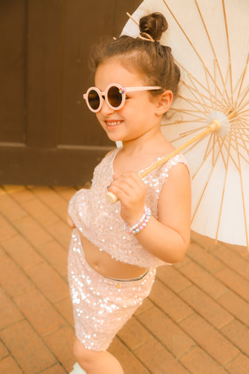 Pink Sequin Skirt KHABBAZ