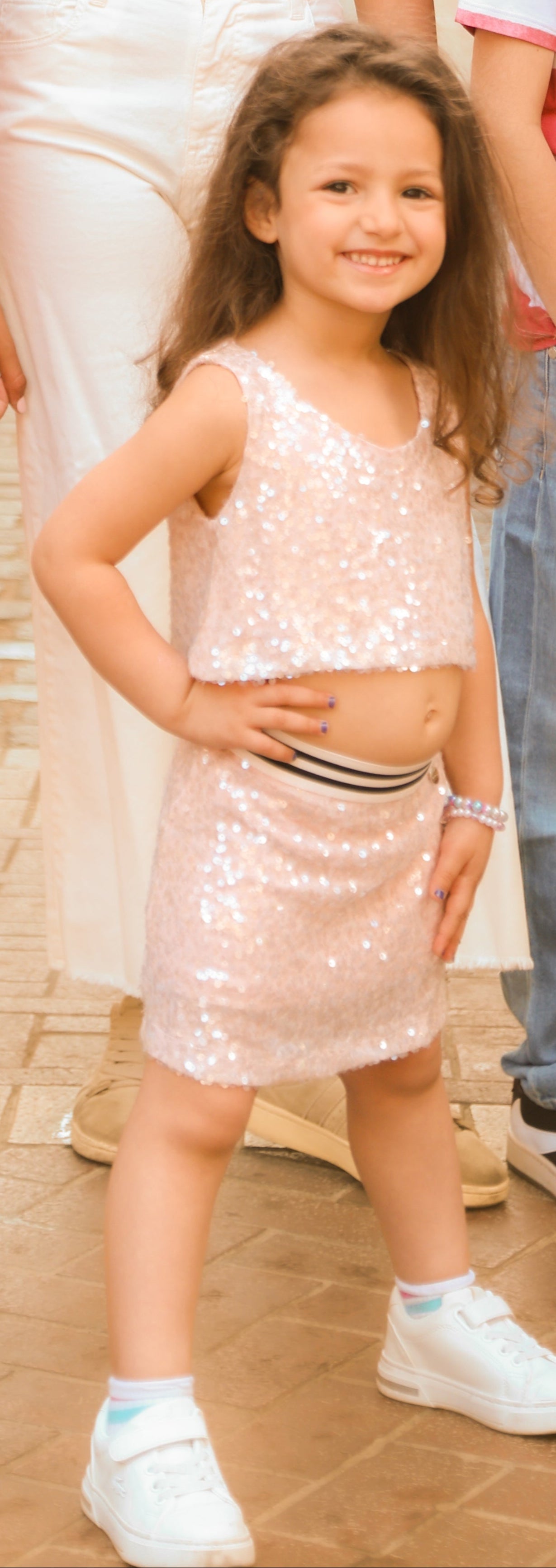 Pink Sequin Skirt KHABBAZ