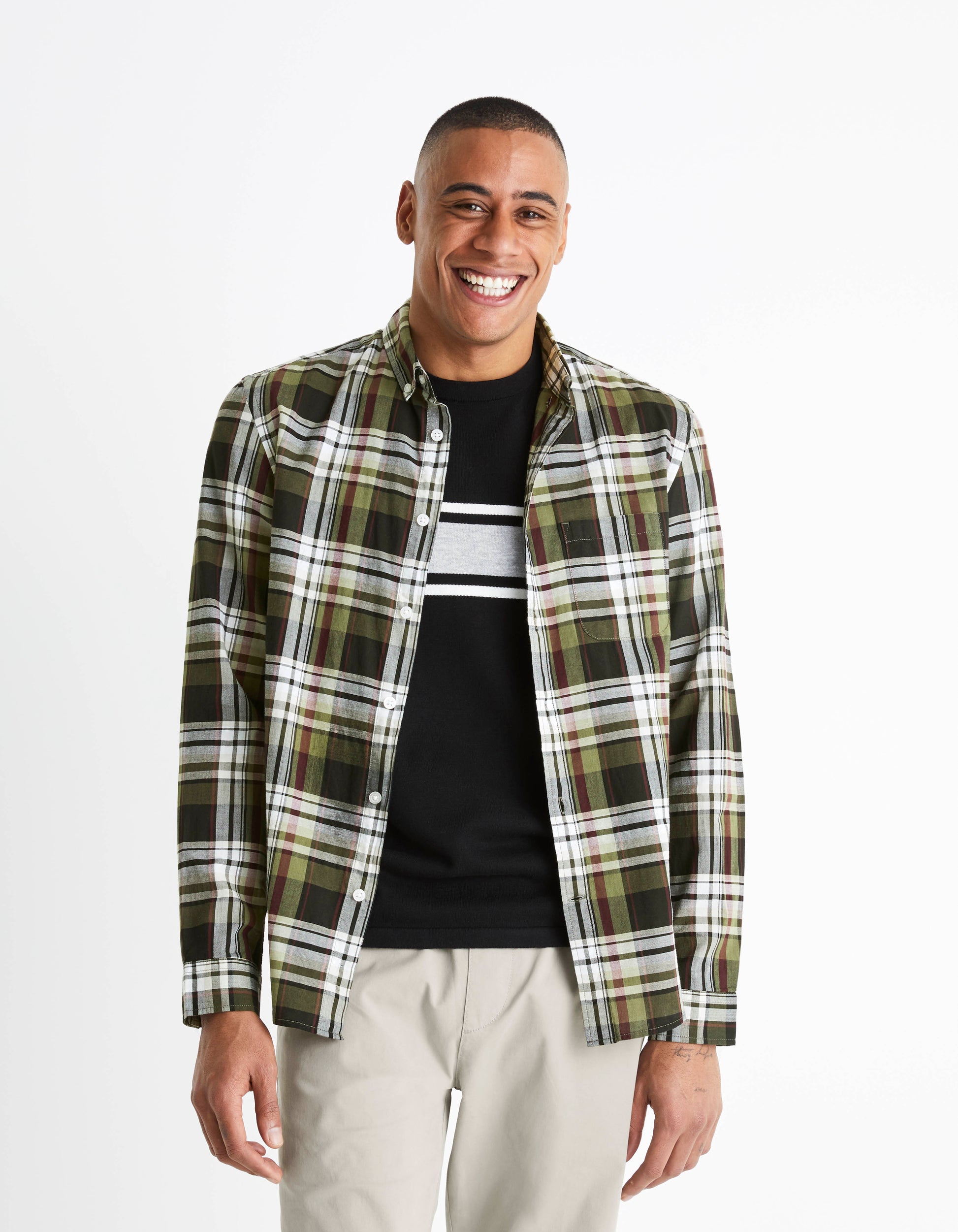 BAPOP KAKI LS SHIRT Celio