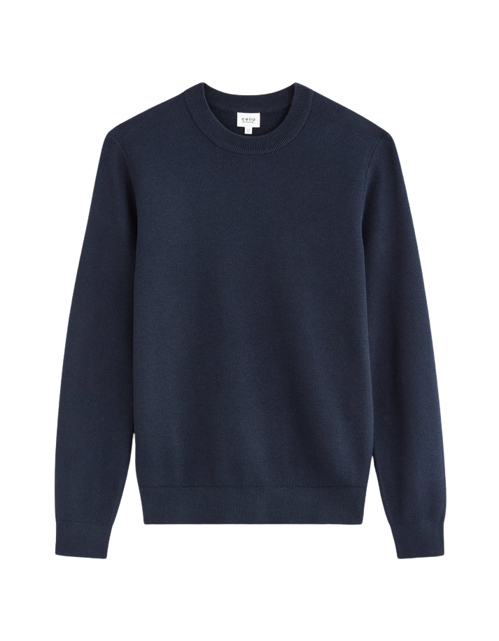 Bepic Navy Crew Neck Jumper Celio