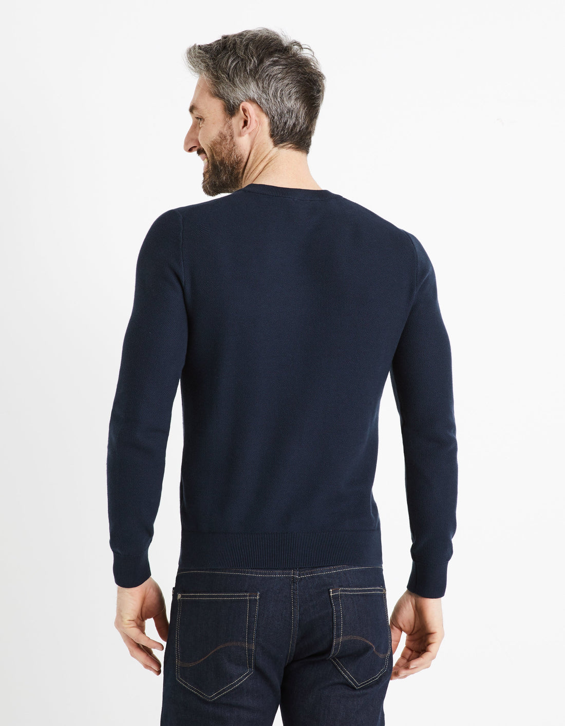 Bepic Navy Crew Neck Jumper Celio
