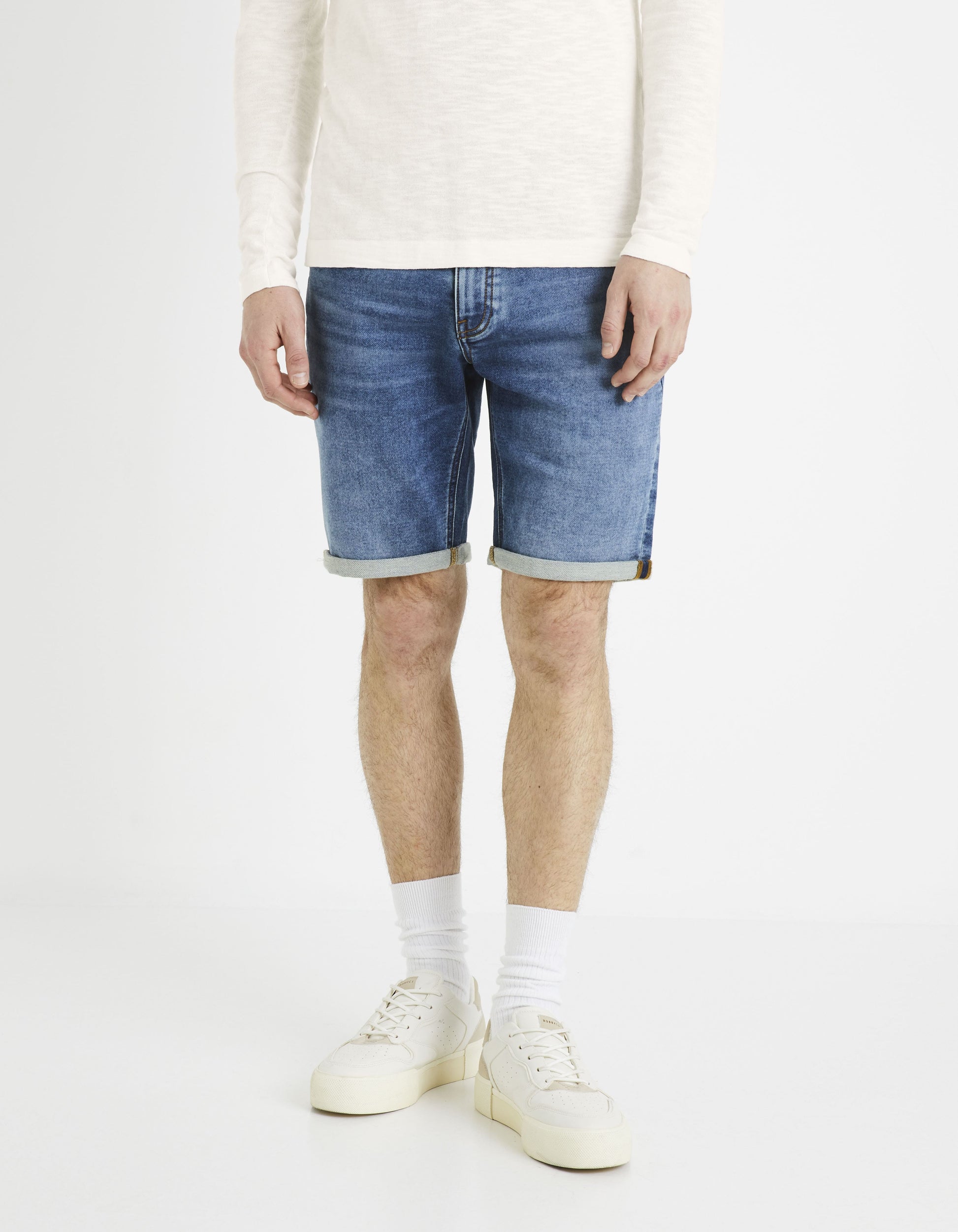 Boknitbm Double Stone Denim Bermuda Celio
