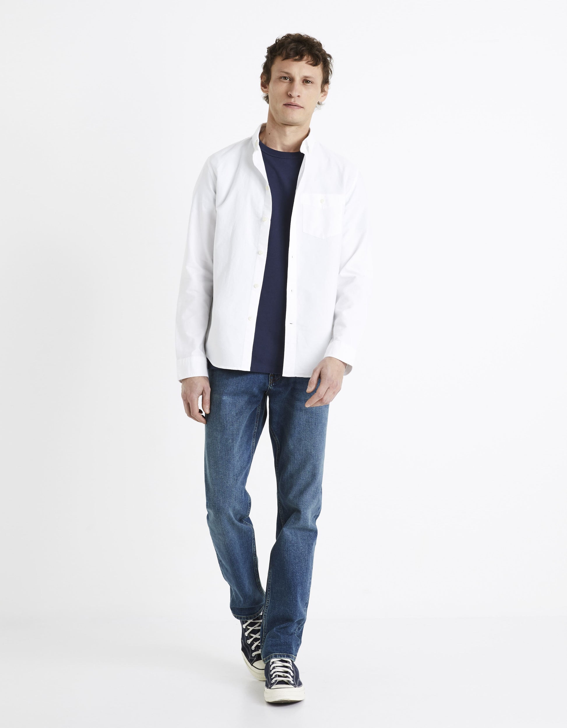 Daxford White Long Sleeves Shirt Celio