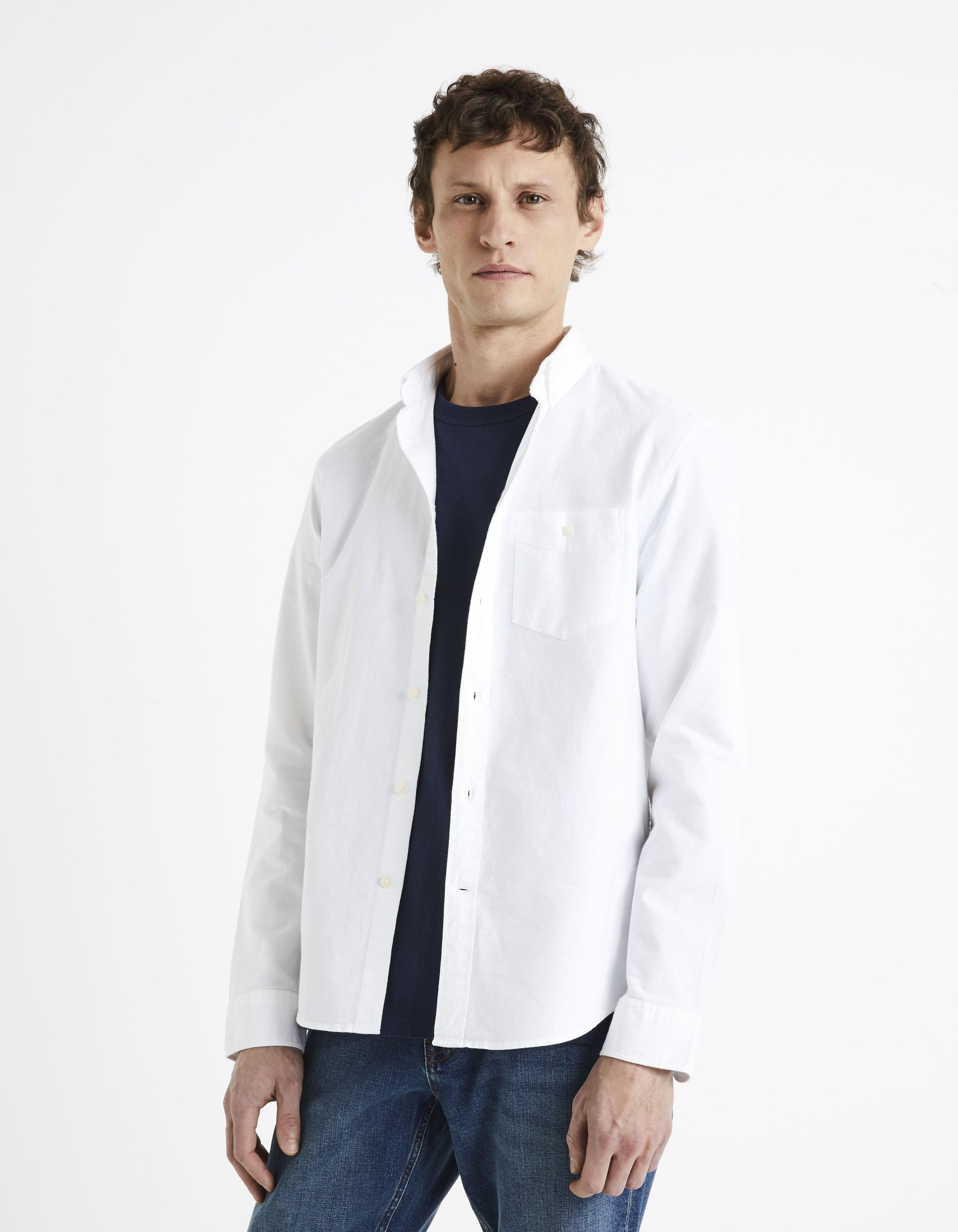 Daxford White Long Sleeves Shirt Celio