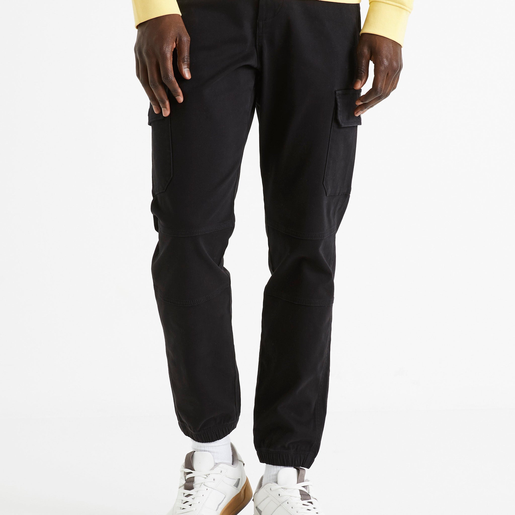 Pantalon cargo slim coton esprit maille