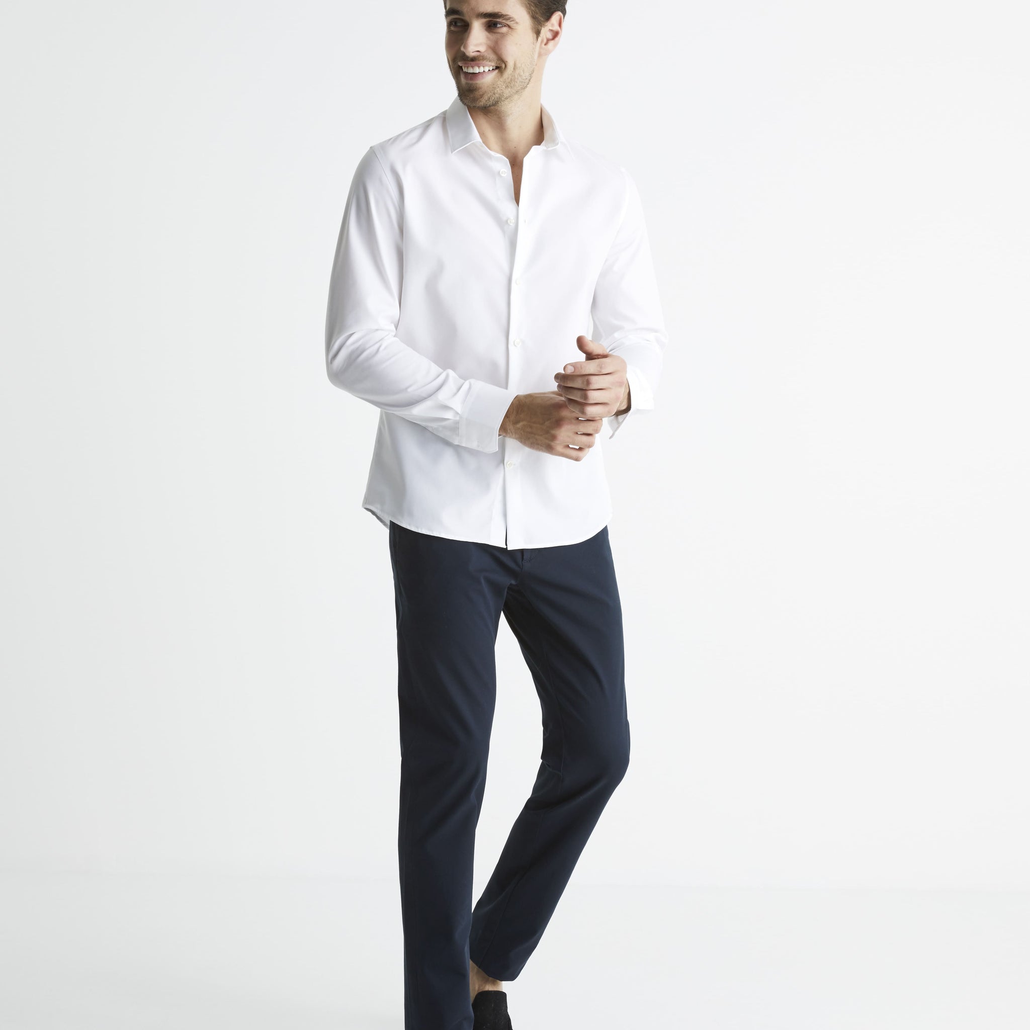 Rabellefr White Long Sleeves Shirt Celio
