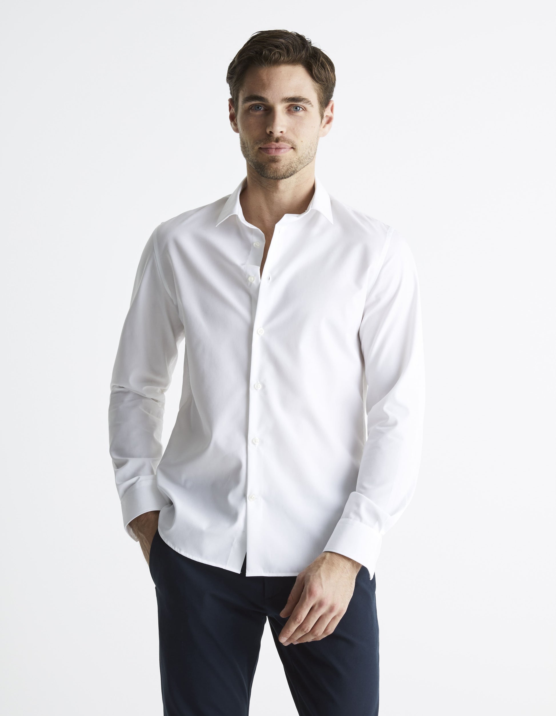 Rabellefr White Long Sleeves Shirt Celio