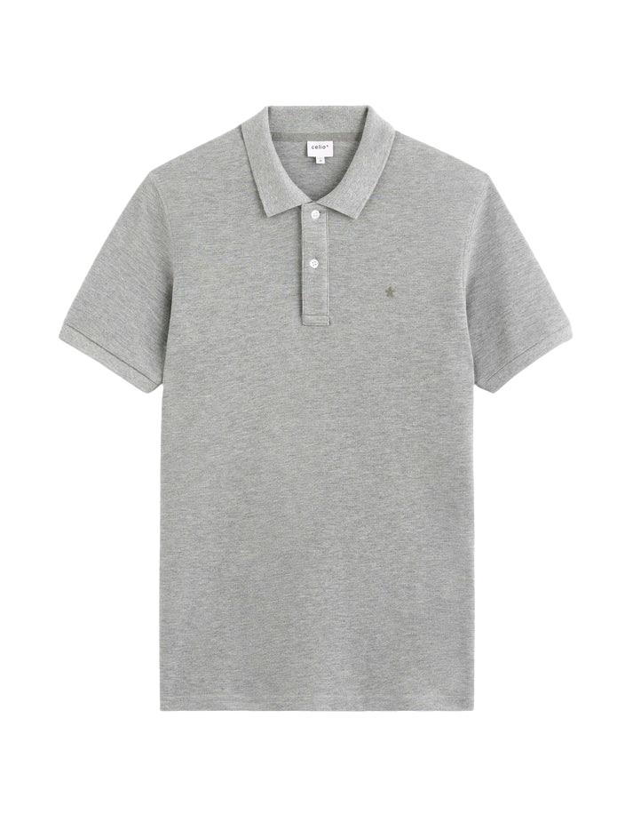 RECEONE1 HEATHER GREY SS POLO Celio